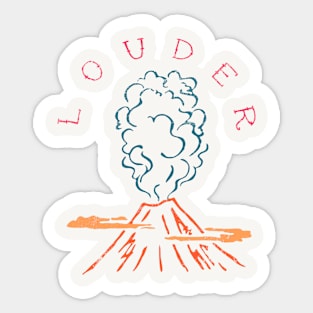 Vintage Volcano Illustration Sticker